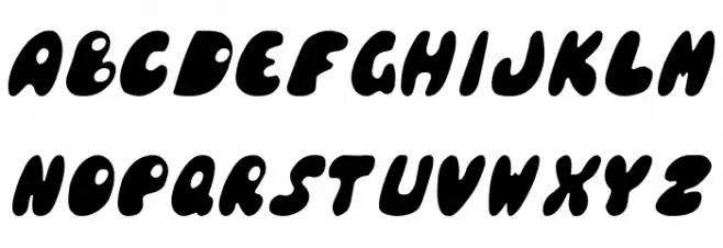 Balloony Italic 字体 大写