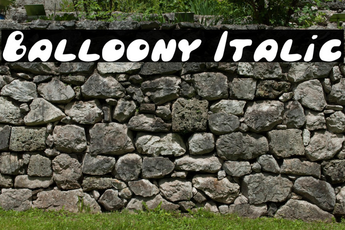 Balloony Italic Example 3