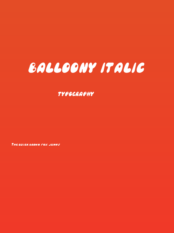 Balloony Italic Poster