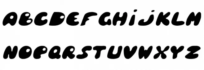 Balloony Italic Caratteri MINUSCOLO