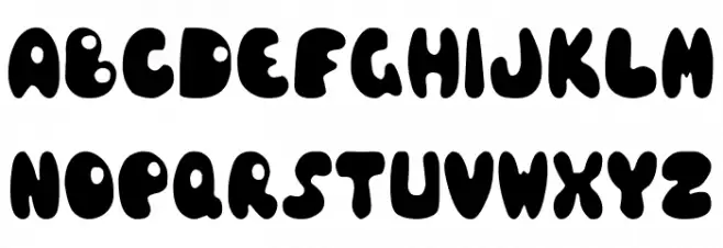 Balloony Regular Schriftart Groß