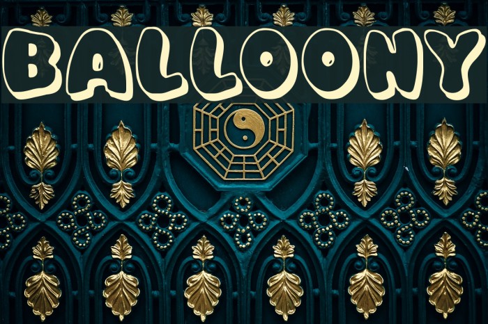 Balloony Font examples