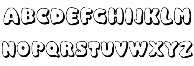 Balloony Font LOWERCASE