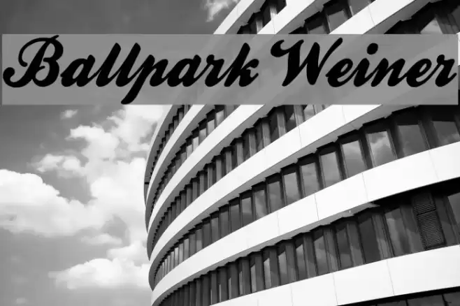 Ballpark Weiner Шрифта examples