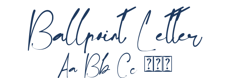 Ballpoint Letter Font Preview