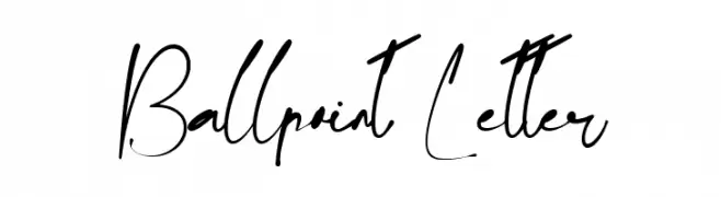 Ballpoint Letter 字体