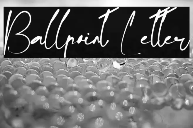 Ballpoint Letter 字体 examples