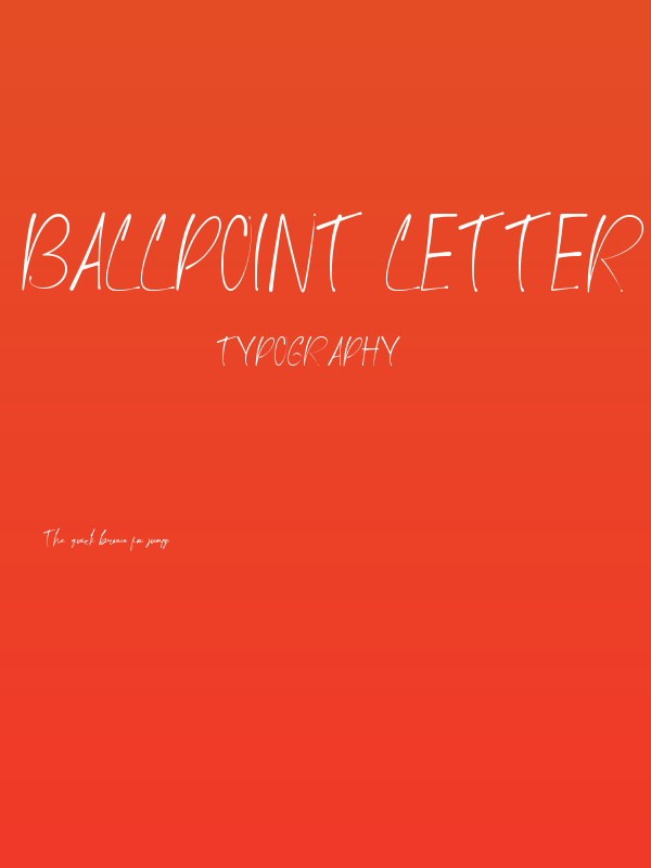 Ballpoint Letter Poster