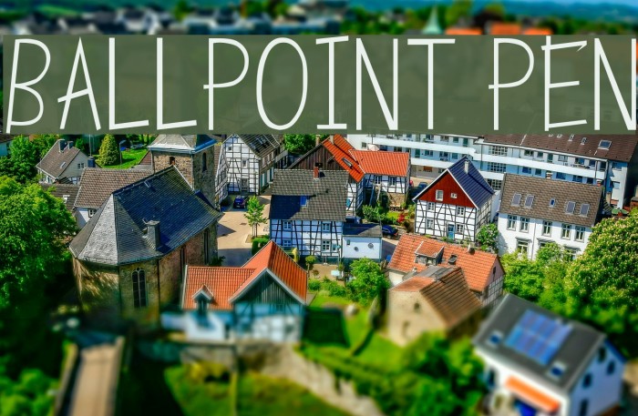 Ballpoint Pen Font examples