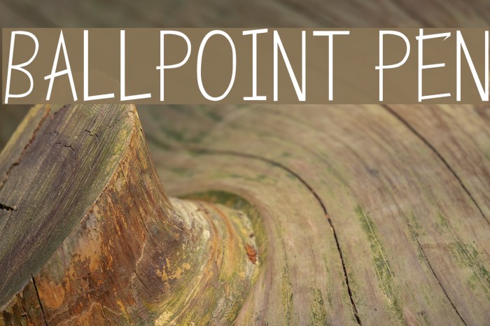 Ballpoint Pen Font examples