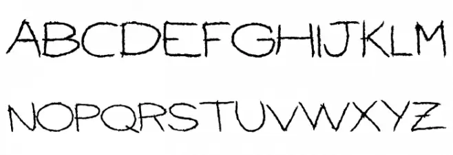 BallpointScratch Font LOWERCASE