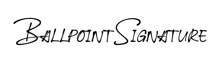 BallpointSignature  フリーフォントのダウンロード