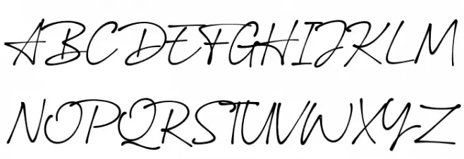 BallpointSignature Шрифта ВЕРХНИЙ