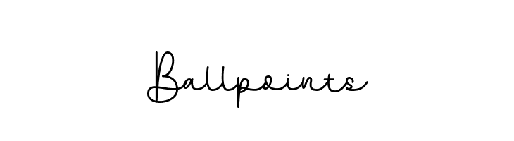 Ballpoints  Frei Schriftart Herunterladen