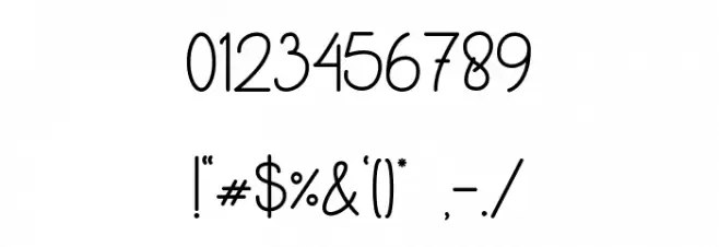 Ballpoints Font OTHER CHARS