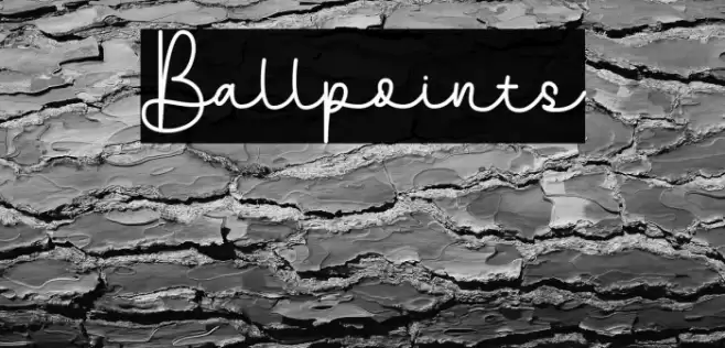 Ballpoints Font examples
