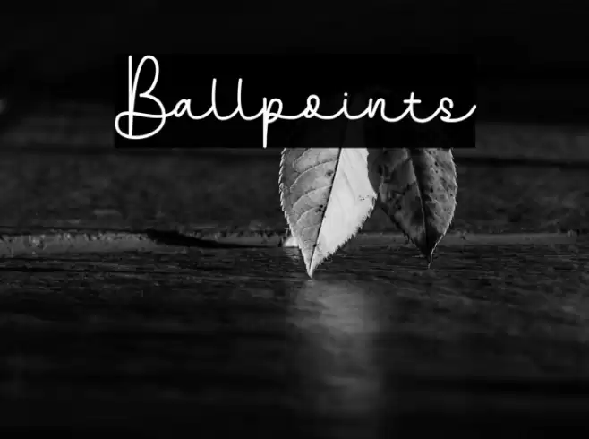 Ballpoints Font examples
