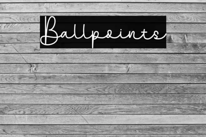 Ballpoints Font examples