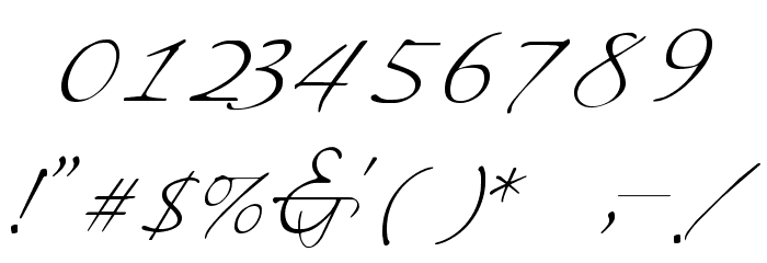 BallroomWaltz Font OTHER CHARS