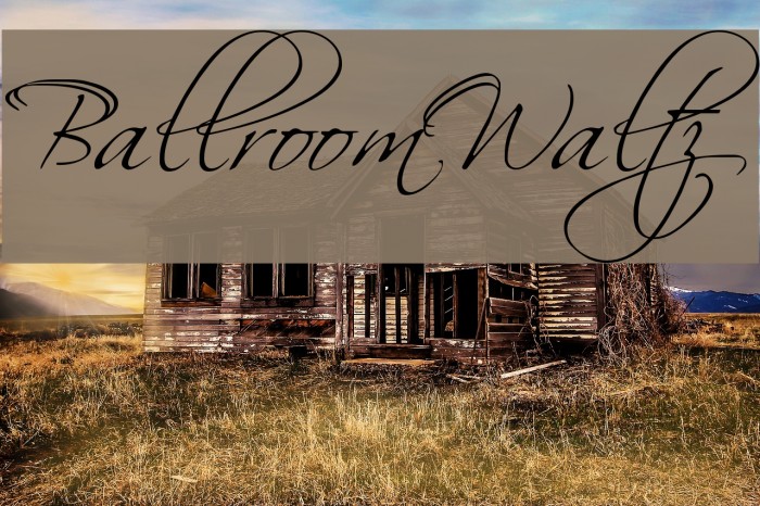 BallroomWaltz Font examples