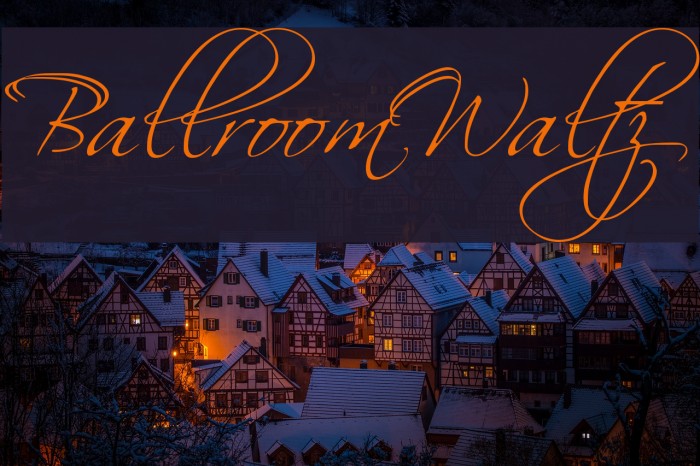 BallroomWaltz Font examples