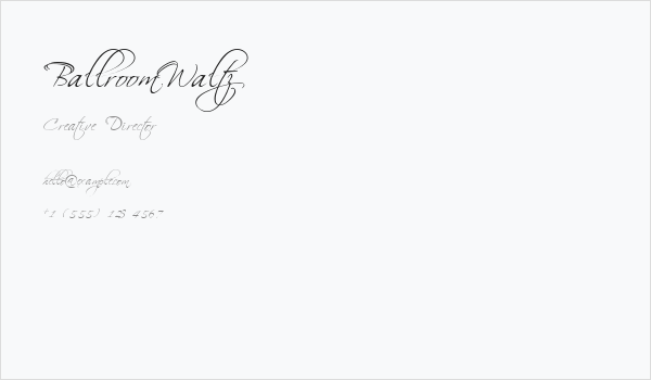 BallroomWaltz Business Card