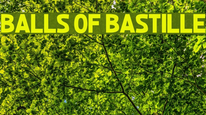Balls of Bastille フォント examples