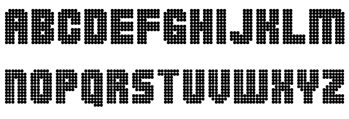 Balls on the rampage Schriftart Kleinbuchstaben