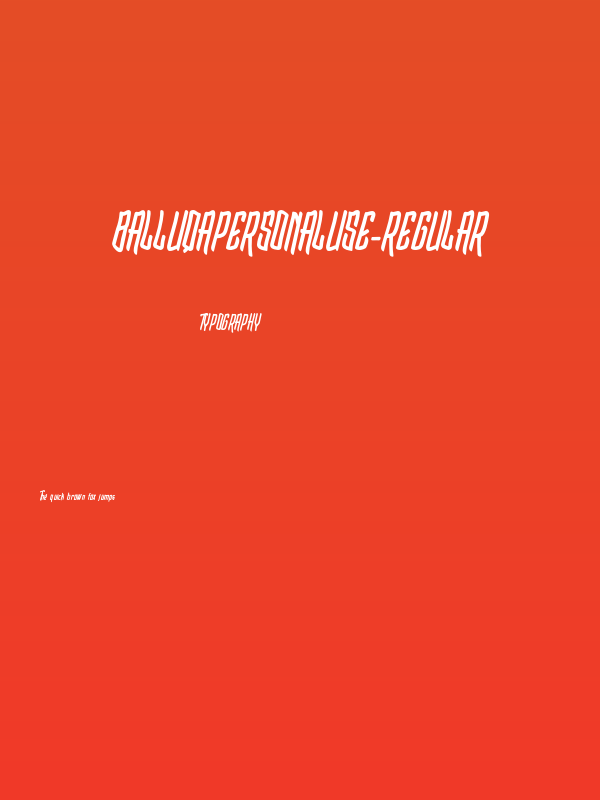 BalluqaPersonalUse-Regular Poster