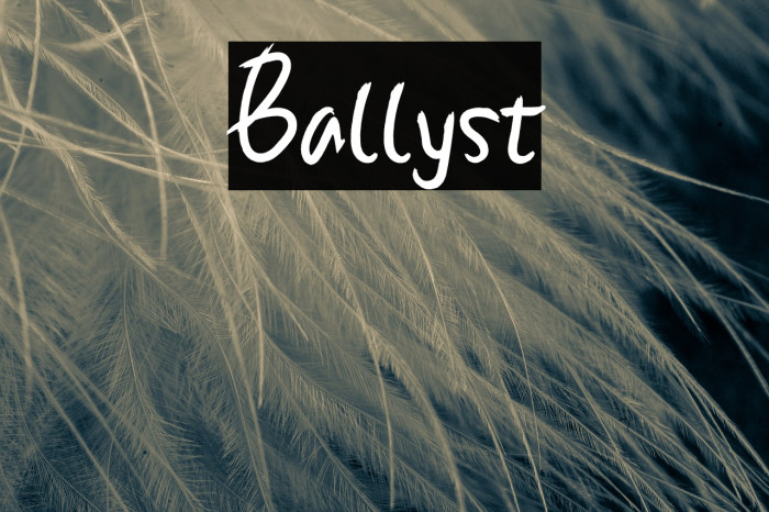 Ballyst Font examples