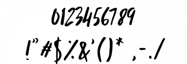 Ballystic Font OTHER CHARS