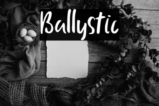 Ballystic Font examples