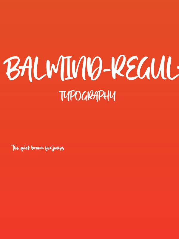 Balmind-Regular Poster