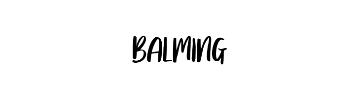 Balming  フリーフォントのダウンロード