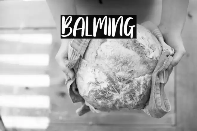 Balming Font examples