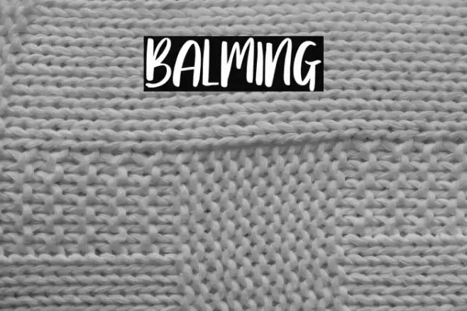 Balming Font examples