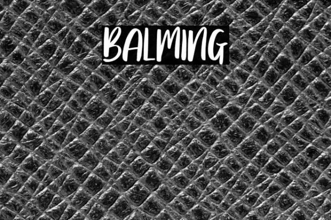 Balming Font examples