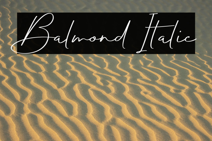 Balmond Italic Example 1