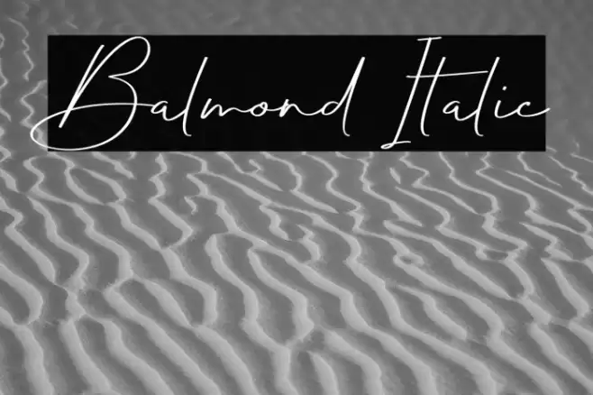 Balmond Italic Font examples