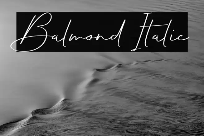 Balmond Italic Font examples