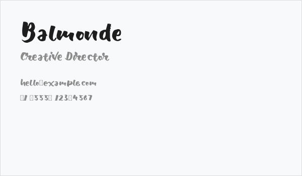 Balmonde Business Card