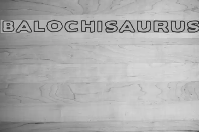 Balochisaurus Font examples