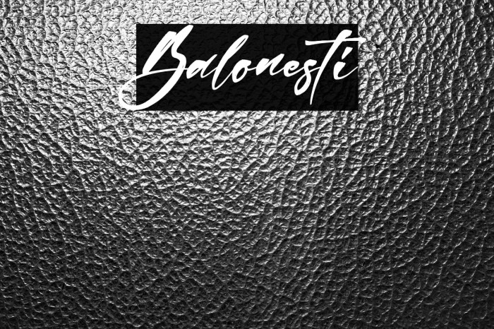Balonesti फ़ॉन्ट examples