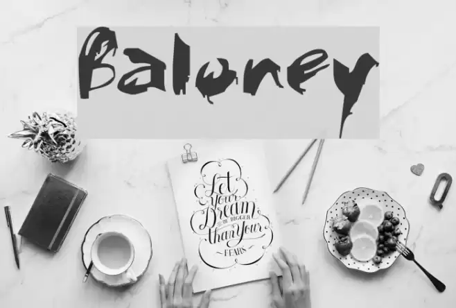 Baloney Caratteri examples