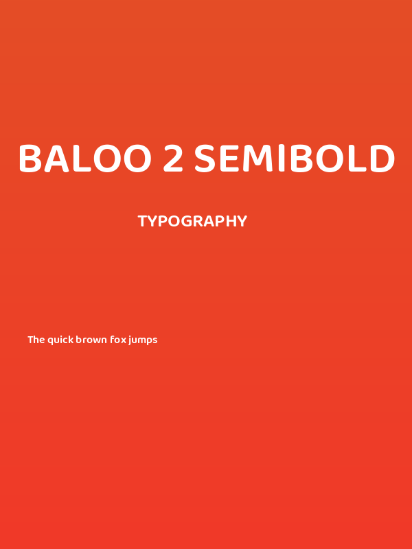 Baloo 2 SemiBold Poster