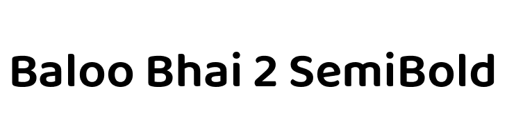 Baloo Bhai 2 SemiBold  les polices de caractères gratuit tlcharger