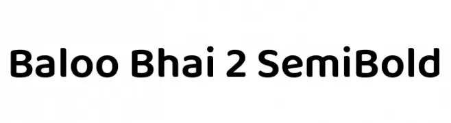 Baloo Bhai 2 SemiBold  免费字体下载
