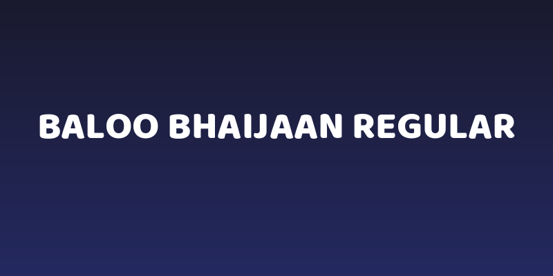 Baloo Bhaijaan Regular Social Header