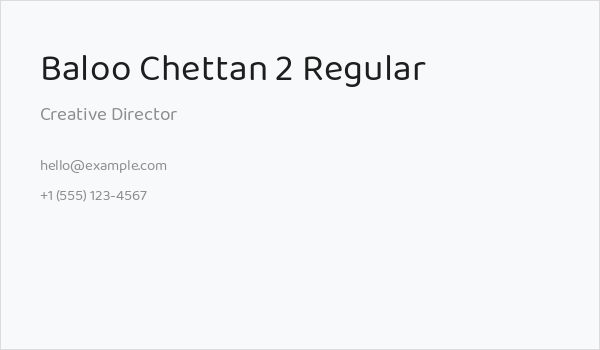 Baloo Chettan 2 Regular Business Card