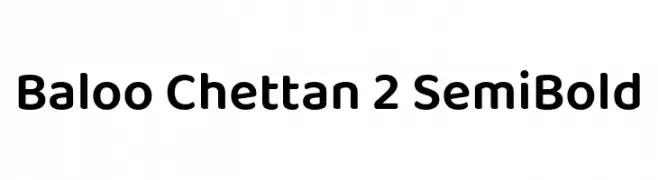 Baloo Chettan 2 SemiBold  Frei Schriftart Herunterladen